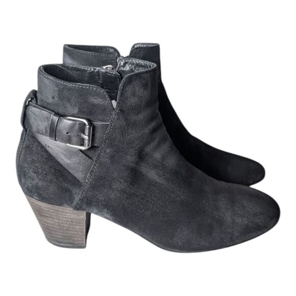 AQUATALIA Farin Black Suede Ankle Boot Size 9.5 - Picture 2 of 8